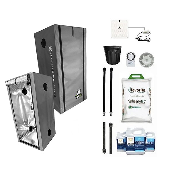 KIT ESTUFA - BARRACA DNA420 PRO LED EASY TO GROW 60x60x140 - 35W Quantum Board Pro-Master