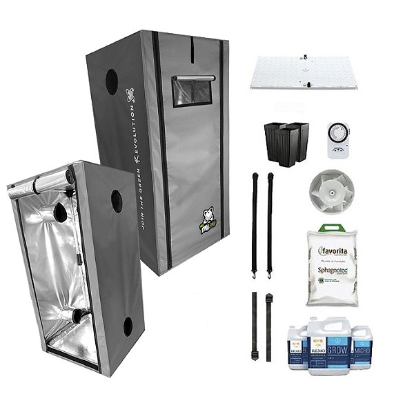 KIT ESTUFA - BARRACA DNA420 PRO LED EASY TO GROW 60x60x140 - 65w Quantum Board LM283B - Bivolt
