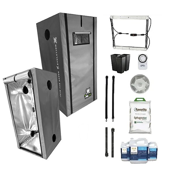 KIT ESTUFA - BARRACA DNA420 PRO LED EASY TO GROW 60x60x140 - 120W Quantum Board Pro-Master