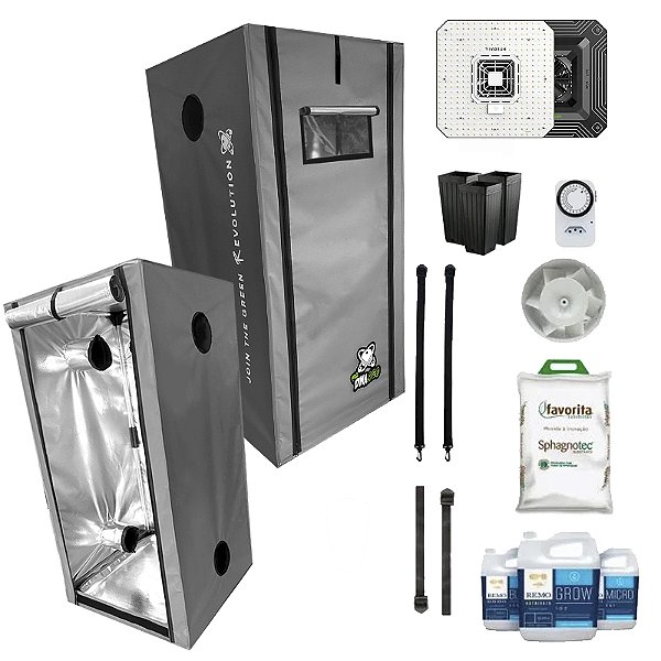 KIT ESTUFA - BARRACA DNA420 PRO LED EASY TO GROW 80x80x160 - 150W Aerolight A150SE