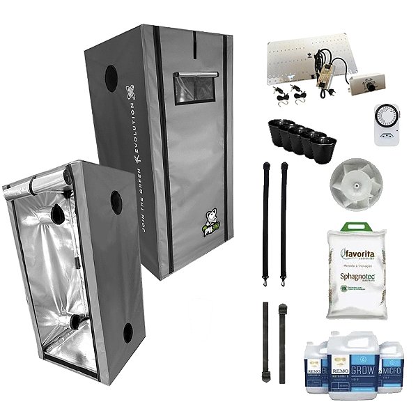 KIT ESTUFA - BARRACA DNA420 PRO LED EASY TO GROW 100x100x180 - 65w Quantum Board LM301H - Bivolt
