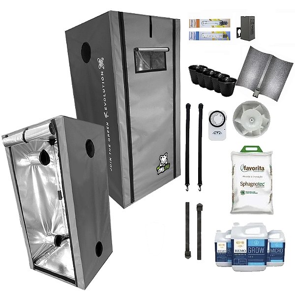 KIT ESTUFA - BARRACA DNA420 PRO EASY TO GROW 120x120x200 - 400w