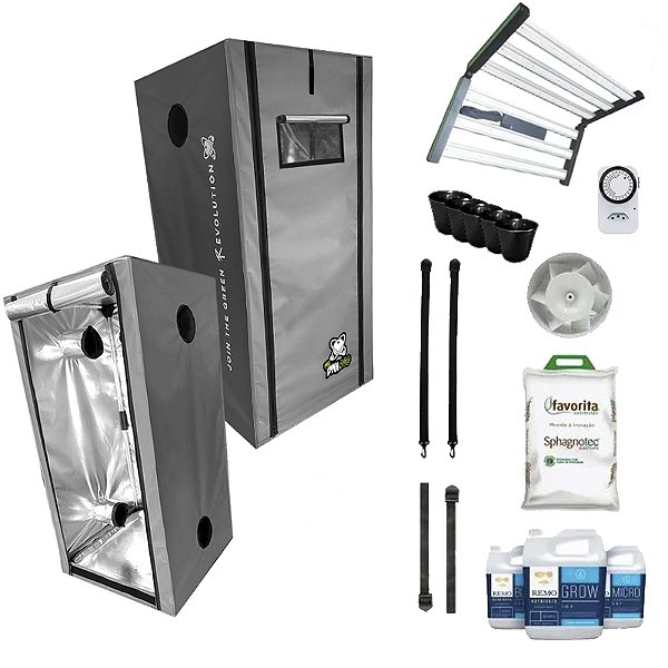 KIT ESTUFA - BARRACA DNA420 PRO LED EASY TO GROW 120x120x200 – 480w Quantum Board LM301H EVO - Bivolt