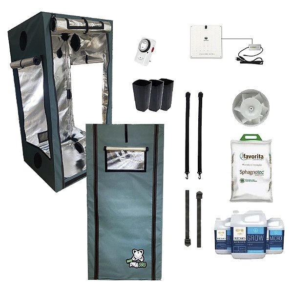 KIT ESTUFA - BARRACA DNA420 HARD LED EASY TO GROW 60x60x140 - 35W Quantum Board Pro-Master