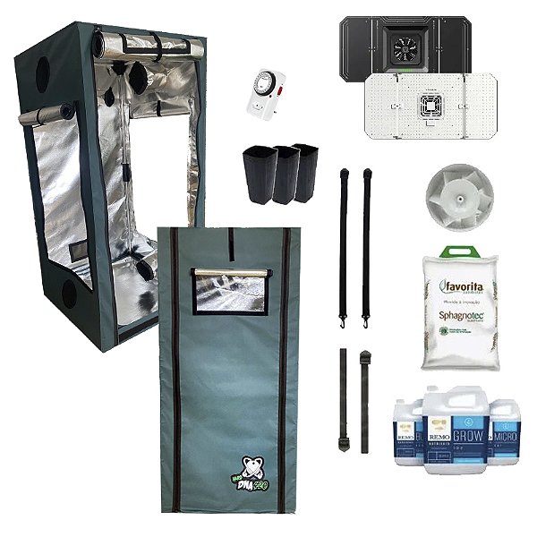 KIT ESTUFA - BARRACA DNA420 HARD LED EASY TO GROW 80x80x160 - 200W Aerolight AW200SE