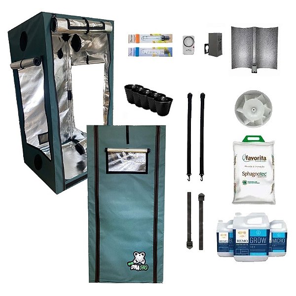 KIT ESTUFA - BARRACA DNA420 HARD EASY TO GROW 100x100x180 - 400w