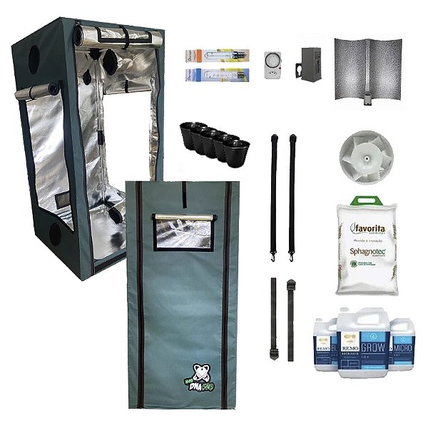 KIT ESTUFA - BARRACA DNA420 HARD EASY TO GROW 140x140x200 – 400w