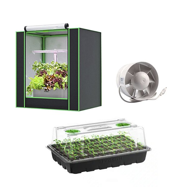 Kit Estufa - Barraca de Clones com Encubadora 40 Celulas e Exaustor 100mm