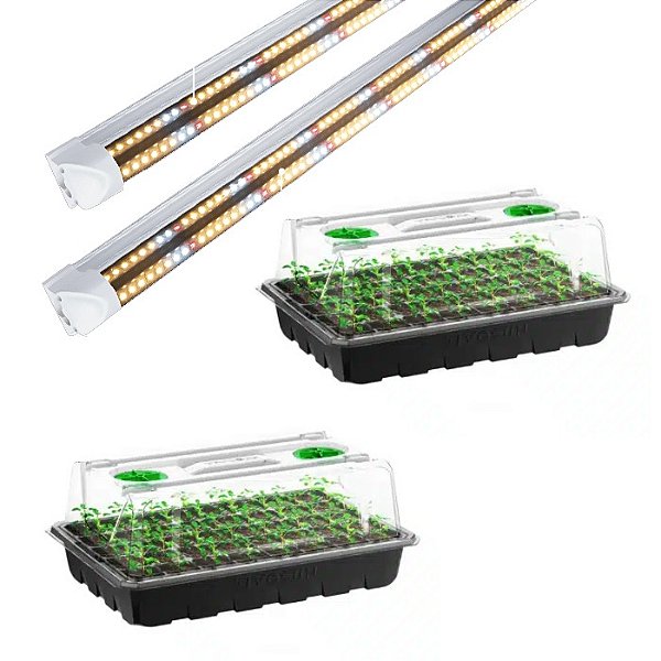 Kit Estufa- Barraca de Clones com Encubadora 40 Celulas e Led 18w