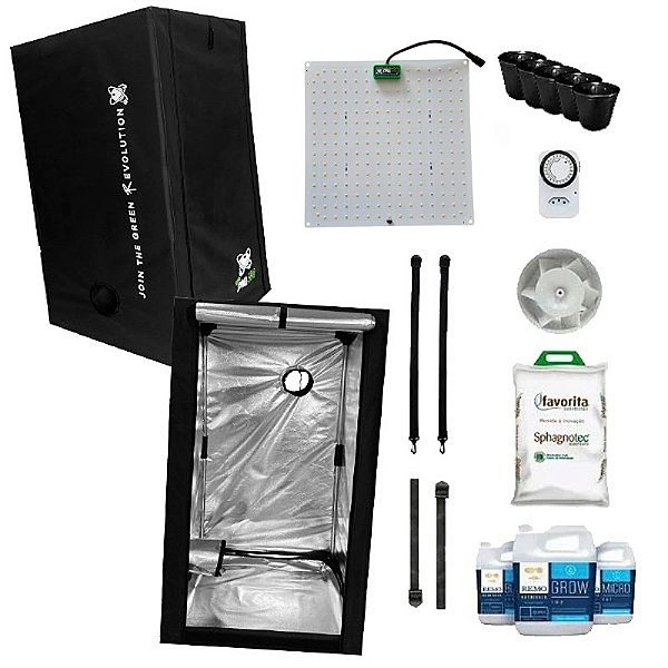 KIT ESTUFA - BARRACA DNA420 ECO LED EASY TO GROW 140x140x200 65W DNA420 Quantum Board LM281B