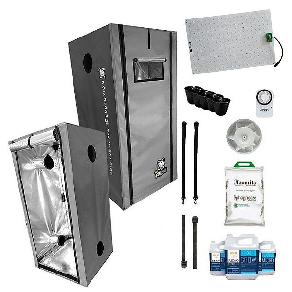 KIT ESTUFA - BARRACA DNA420 PRO LED EASY TO GROW 100x100x180 - 120W DNA420 Quantum Board LM281B
