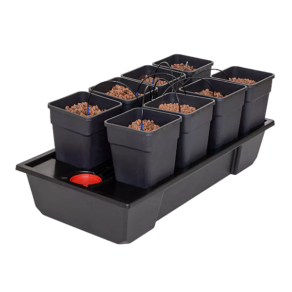 Kit Sistema Hidropônico Wilma Small Wide 8 Complete – 8 Vasos de 11L Cultivo Indoor