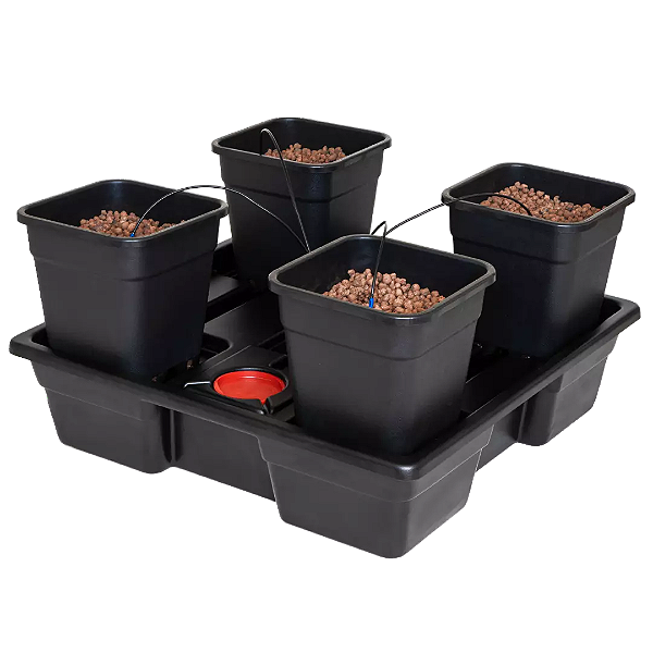 Kit Sistema Hidropônico Wilma Large 4 Complete – 4 Vasos de 18L Cultivo Indoor