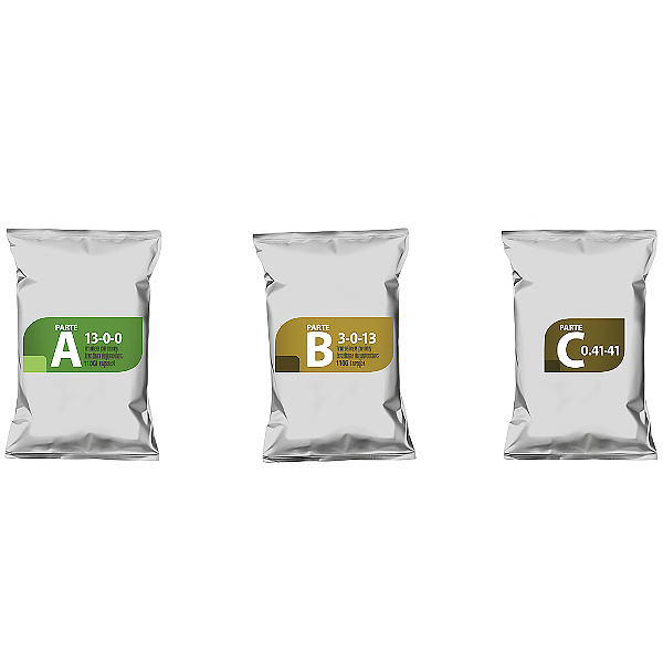 Kit EasyCoco 12,5kg ou 37,5kg - Fertilizantes completos para cultivo em Coco 3 Partes