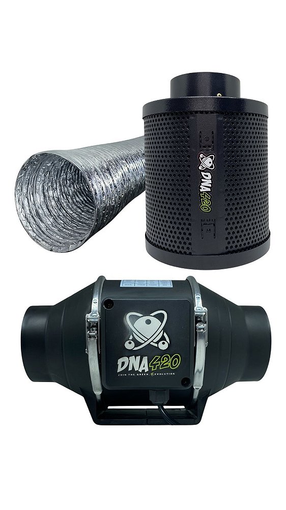 Kit Exaustor Turbo 125mm Dna420 com Filtro 125S