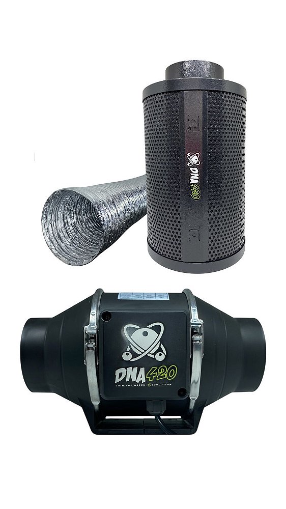Kit Exaustor Turbo 125mm Dna420 com Filtro 125L