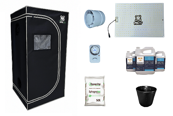 KIT ESTUFA DNA420 LED 140x140x200cm - 120w Quantum Board Dna420 283B - Bivolt
