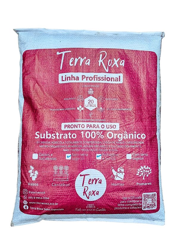 Substrato Terra Roxa Bio-Inerte - 20 Litros