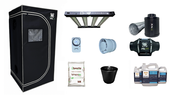 KIT ESTUFA DNA420 LED 80x80x160cm - 120w Quantum Bar Dna420 281B - Bivolt + Filtro