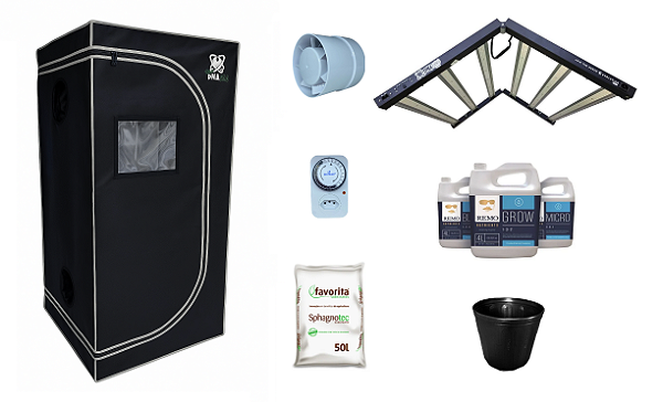 KIT ESTUFA DNA420 LED 120x120x200cm -720w Quantum Bar Dna420 281B - Bivolt