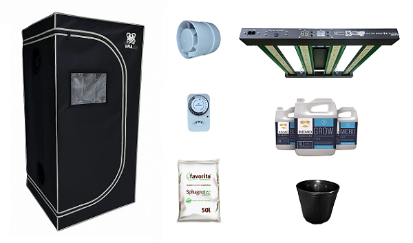 KIT ESTUFA DNA420 LED 100x100x200cm - 240w Quantum Bar Dna420 301H EVO - Bivolt