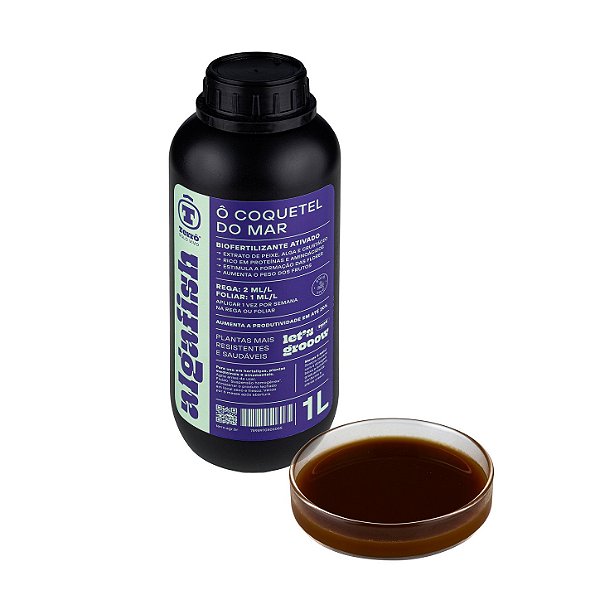 Terrô Algafish 1L - Fertilizante Natural Líquido