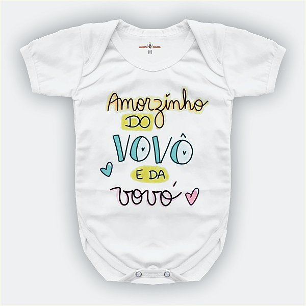 Body Bebê Personalizado Amorzinho do Vovô e da Vovó