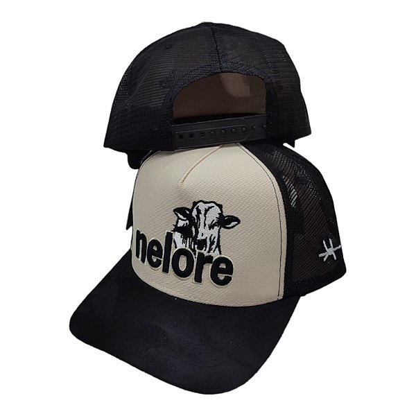 Boné Aba Curva Country Trucker Bordado Nelore