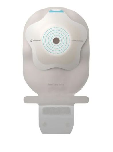 Bolsa Ostomia Drenável Sensura MIO Concave Rec 10-50mm Cinza Maxi - Coloplast 18270