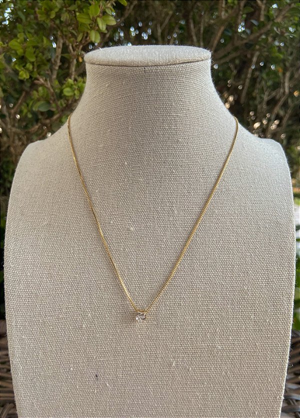 COLAR PONTO DE LUZ CORACAO P DOURADO