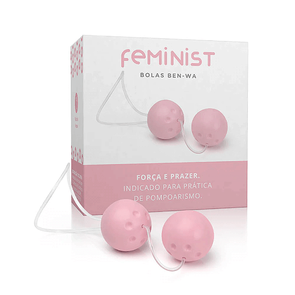 Conjunto Ben-Wa Feminist com 02 Bolas - Rosa Bebê
