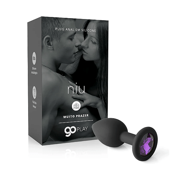 Plug Anal em Silicone Go Play Niu - Preto