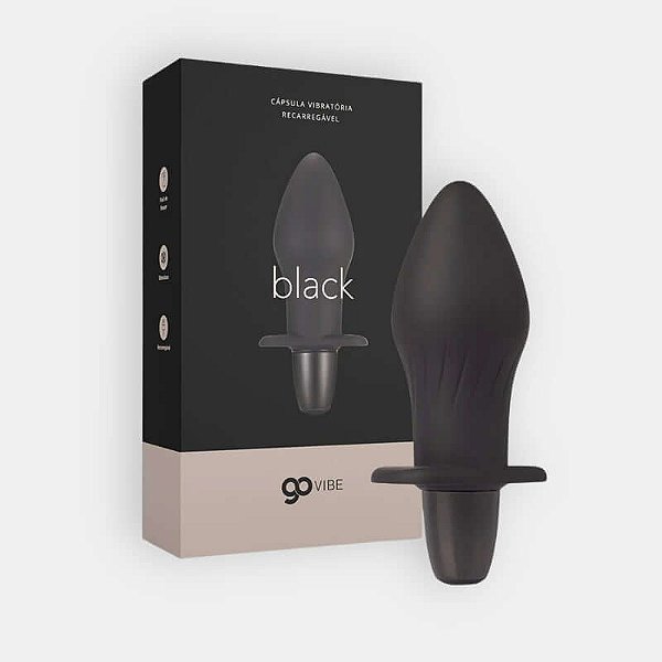 Cápsula Vibratória Multivelocidade Recarregável Go Vibe Black