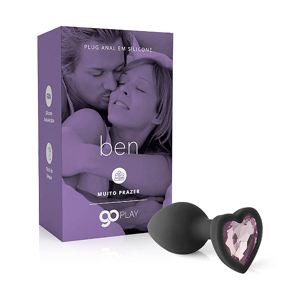 Plug Anal em Silicone Go Play Ben - Preto