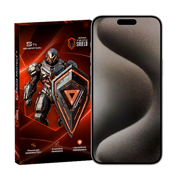 Película de Hidrogel Privacidade PrimeShield Linha iPhone 15
