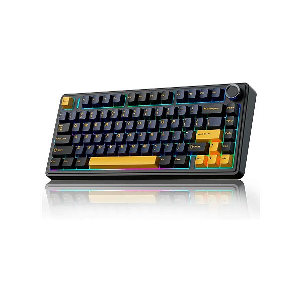Teclado Mecânico Aula F75 Rgb 80 Teclas Tri Mode Hot Swapp