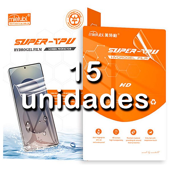 Pacote C/ 15un Película Transparente Hidrogel Tpu Soft 5th