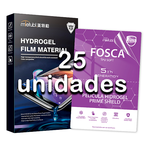 Pacote Com 25 Unidades Película Hidrogel Fosca Prime Shield Qualidade 5A