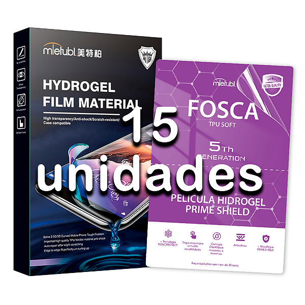 Pacote Com 15 Unidades Película Hidrogel Fosca Prime Shield Qualidade 5A