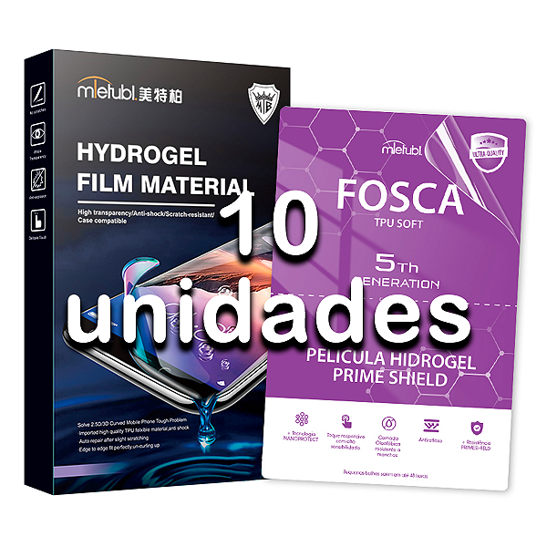 Pacote Com 10 Unidades Película Hidrogel Fosca Prime Shield Qualidade 5A