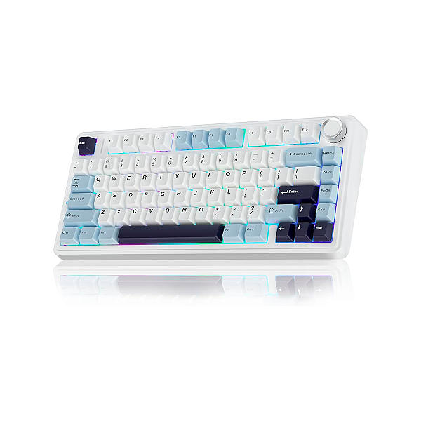 Teclado Mecânico Aula F75 Rgb 80 Teclas Tri Mode Hot Swap