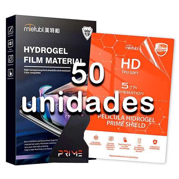 Pacote Com 50 Unidades Película Hidrogel Prime Shield Qualidade 5A