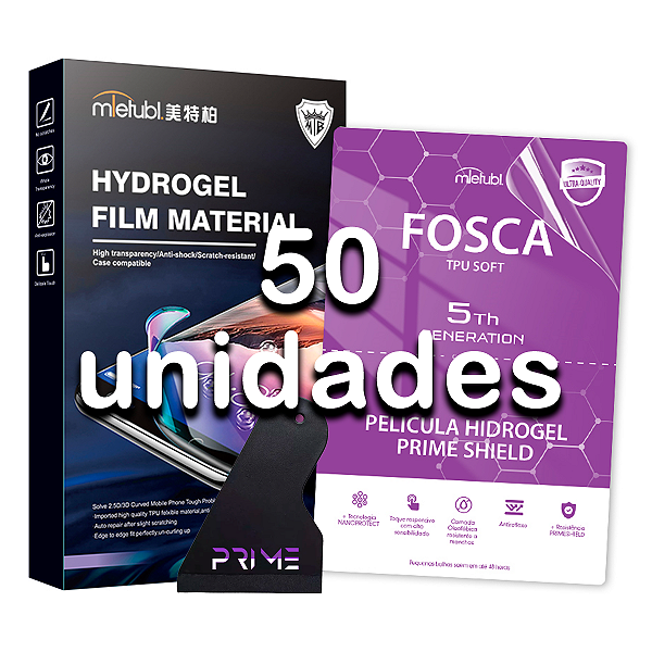 Pacote Com 50 Unidades Película Hidrogel Fosca Prime Shield Qualidade 5A