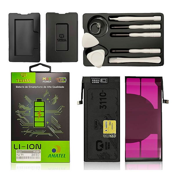 Bateria Para Iphone 11 Premium Saude 100% Com Flex