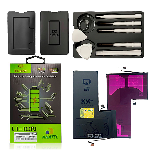 Bateria Para Iphone 11 Pro Max Premium Saude 100% Com Flex