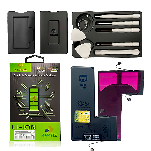 Bateria Para Iphone 11 Pro Premium Saude 100% Com Flex