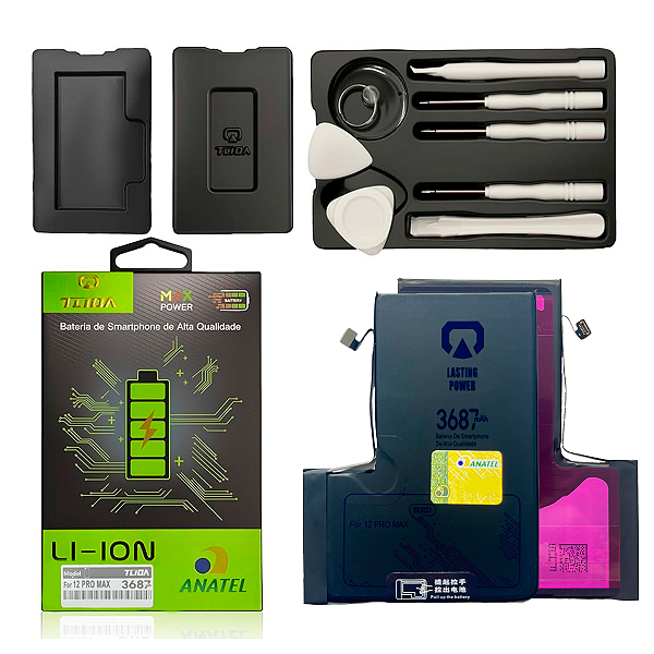 Bateria Para Iphone 12 Pro Max Premium Saude 100% Com Flex