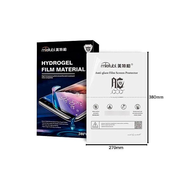 Pacote de Película 16 Polegadas Hidrogel Fosca Antirreflexo 10/15/20/25/50