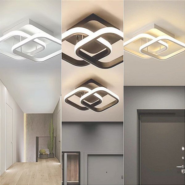 Luminaria Plafon Quadrado Led 24W - Modelo Franci