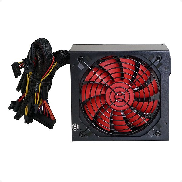 Fonte ATX Tronos 500W Real 80 Plus Bronze TRS/500-80PLUS/B Bivolt Automático 24 Pinos